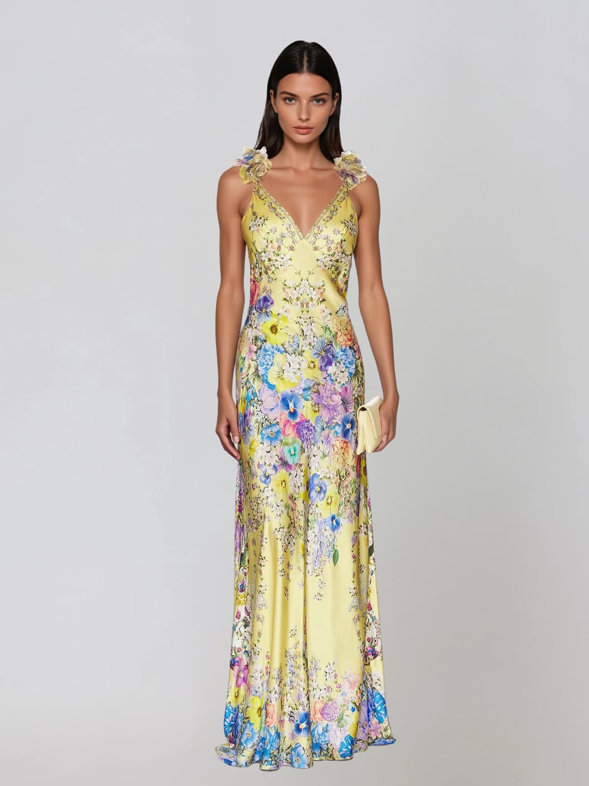 Wren | V-Neck Floral Print Maxi Dress