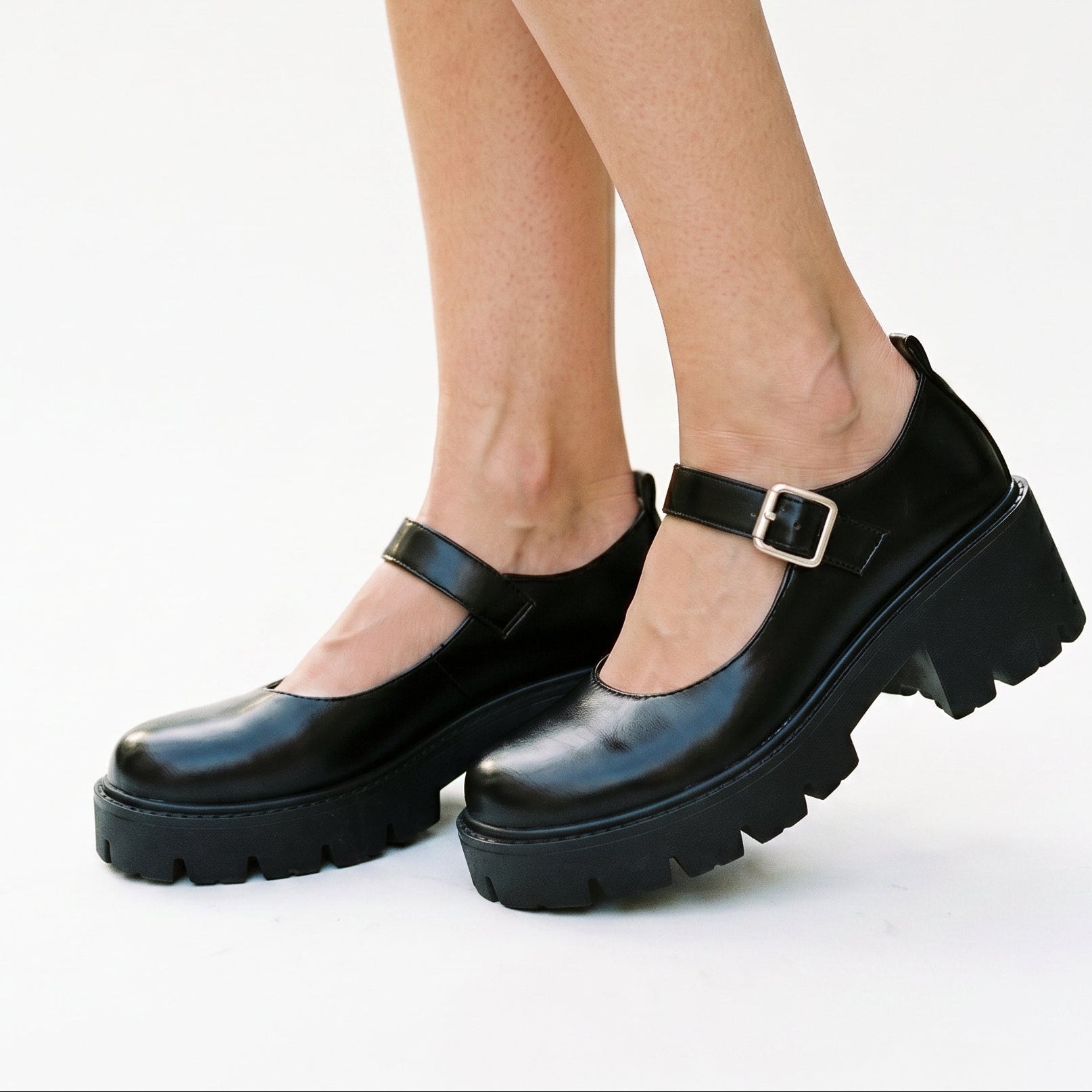 Delphine | Mary Jane Faux Leather Pumps