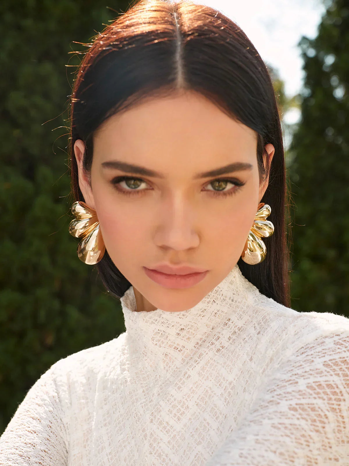 Stella | Butterfly Wing Gold Stud Earrings
