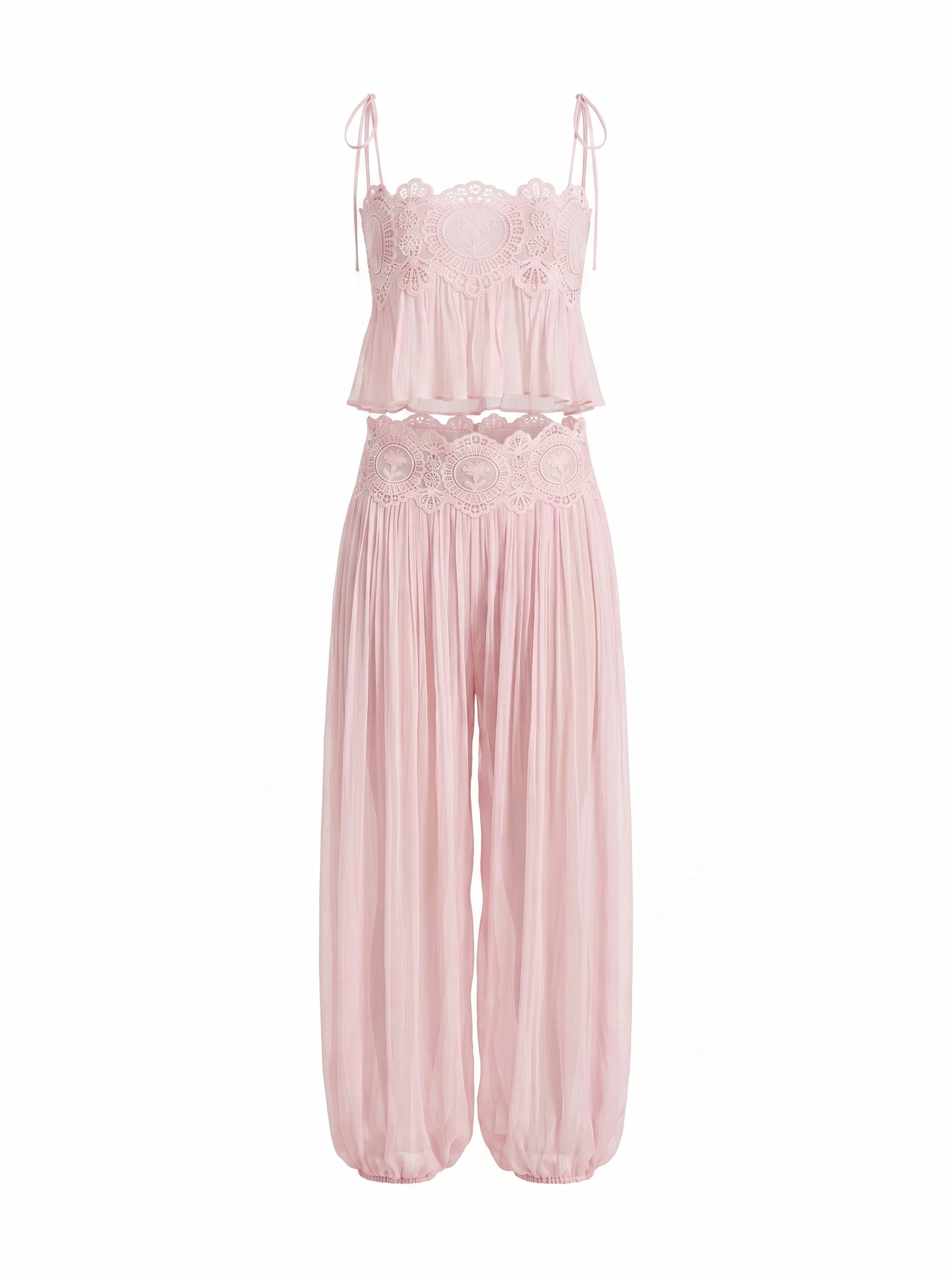 Mira | Pleated Spaghetti Strap Pants Co-ord Set