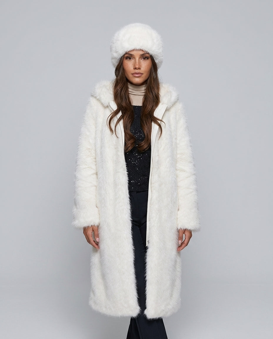 Windproof Faux Fur Beanie with Ear Coverage