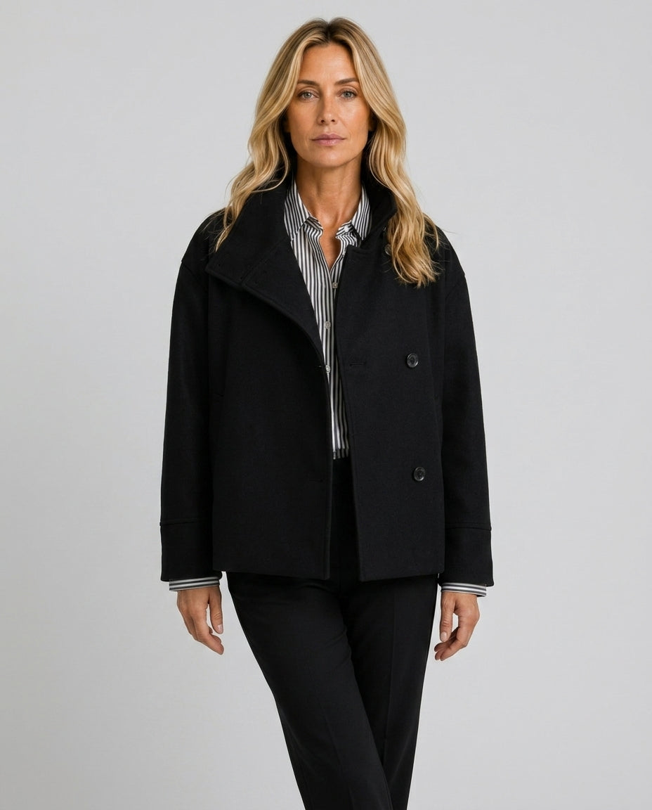 Ellie | Oversized Short Wool-Blend Coat