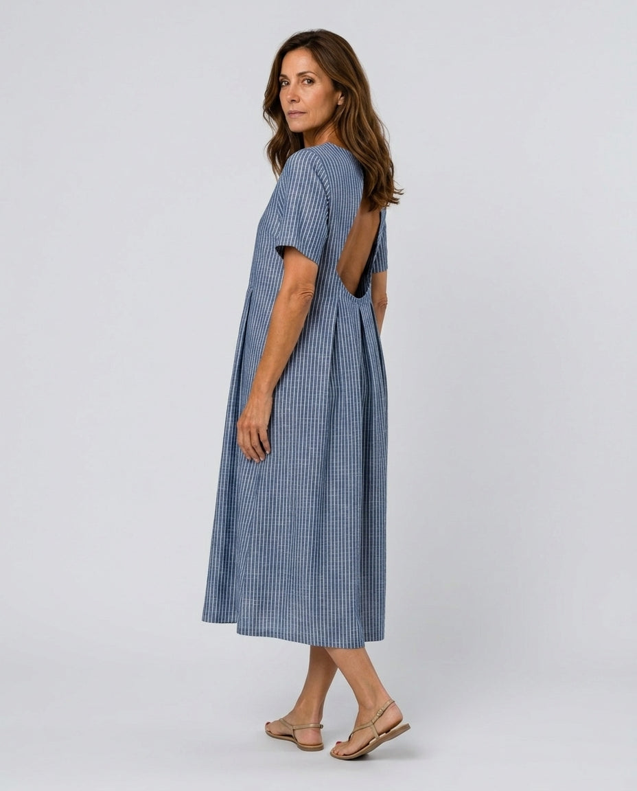 Aubrey | Flowy Floral Print Midi Dress