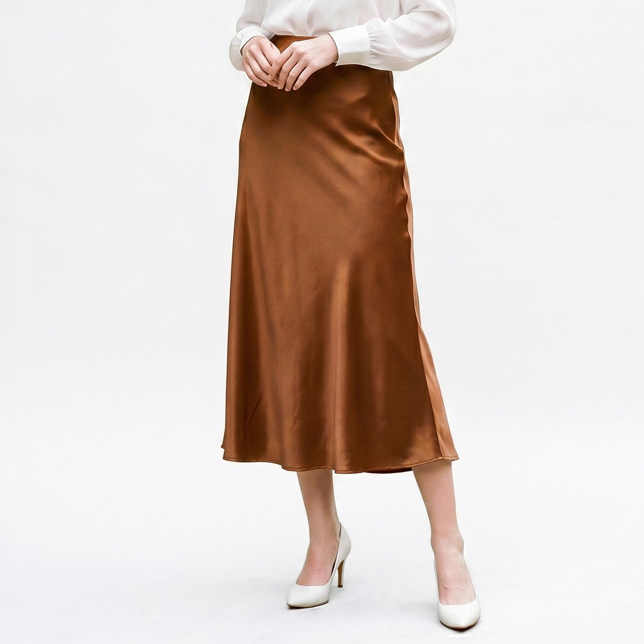Dahlia | Elastic Waist Midi Skirt