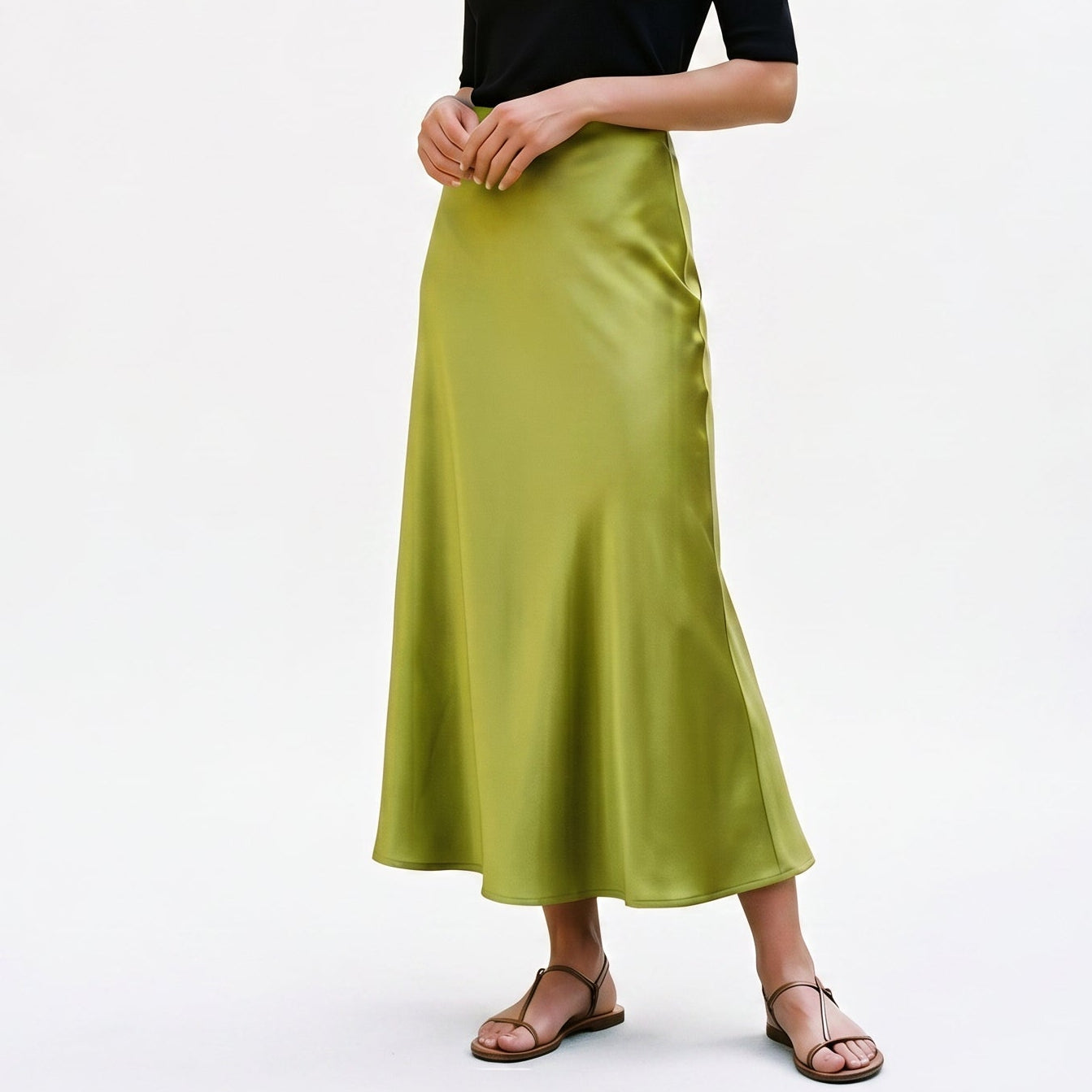Dahlia | Elastic Waist Midi Skirt