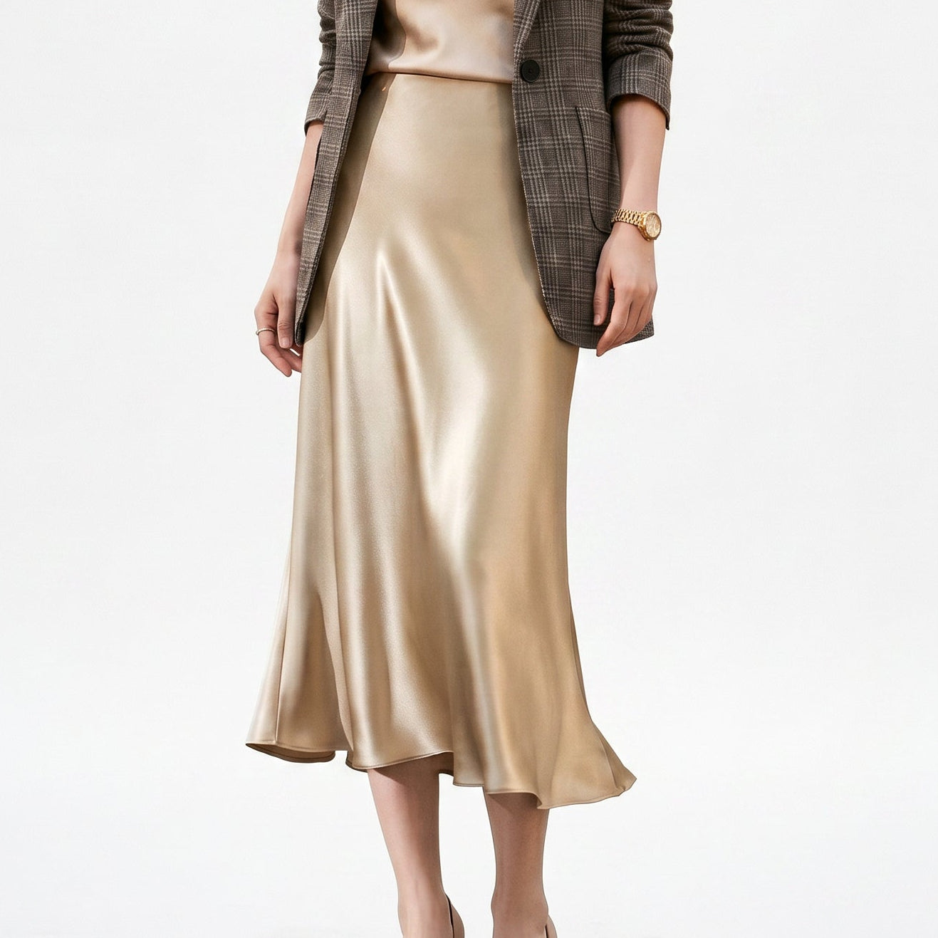Dahlia | Elastic Waist Midi Skirt