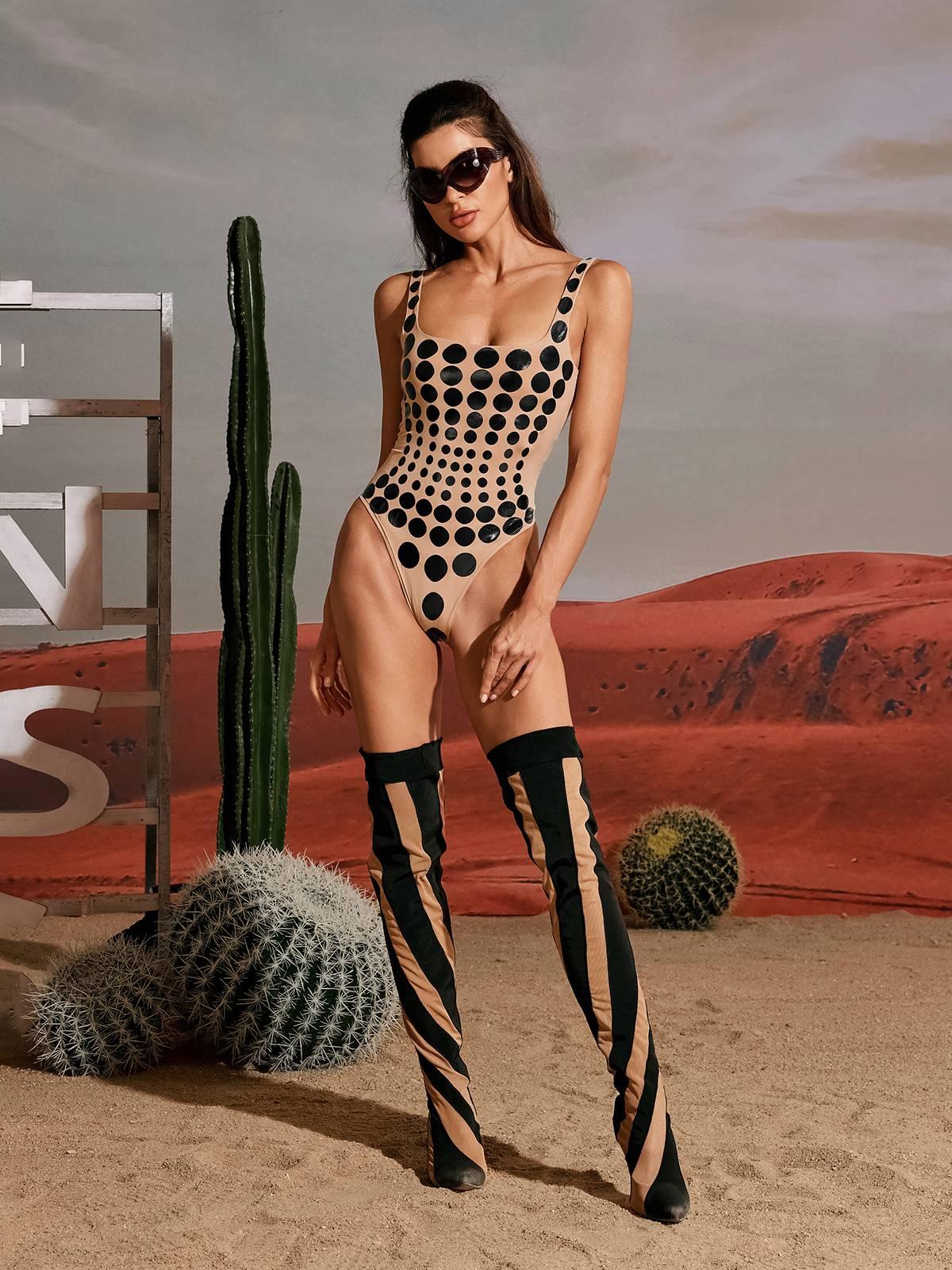 Fleur | Polka Dot Printed Bodysuit