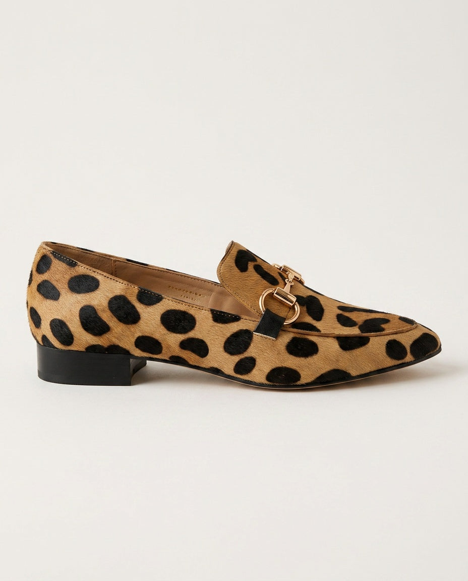 Layla | Leopard Print Flat Loafers