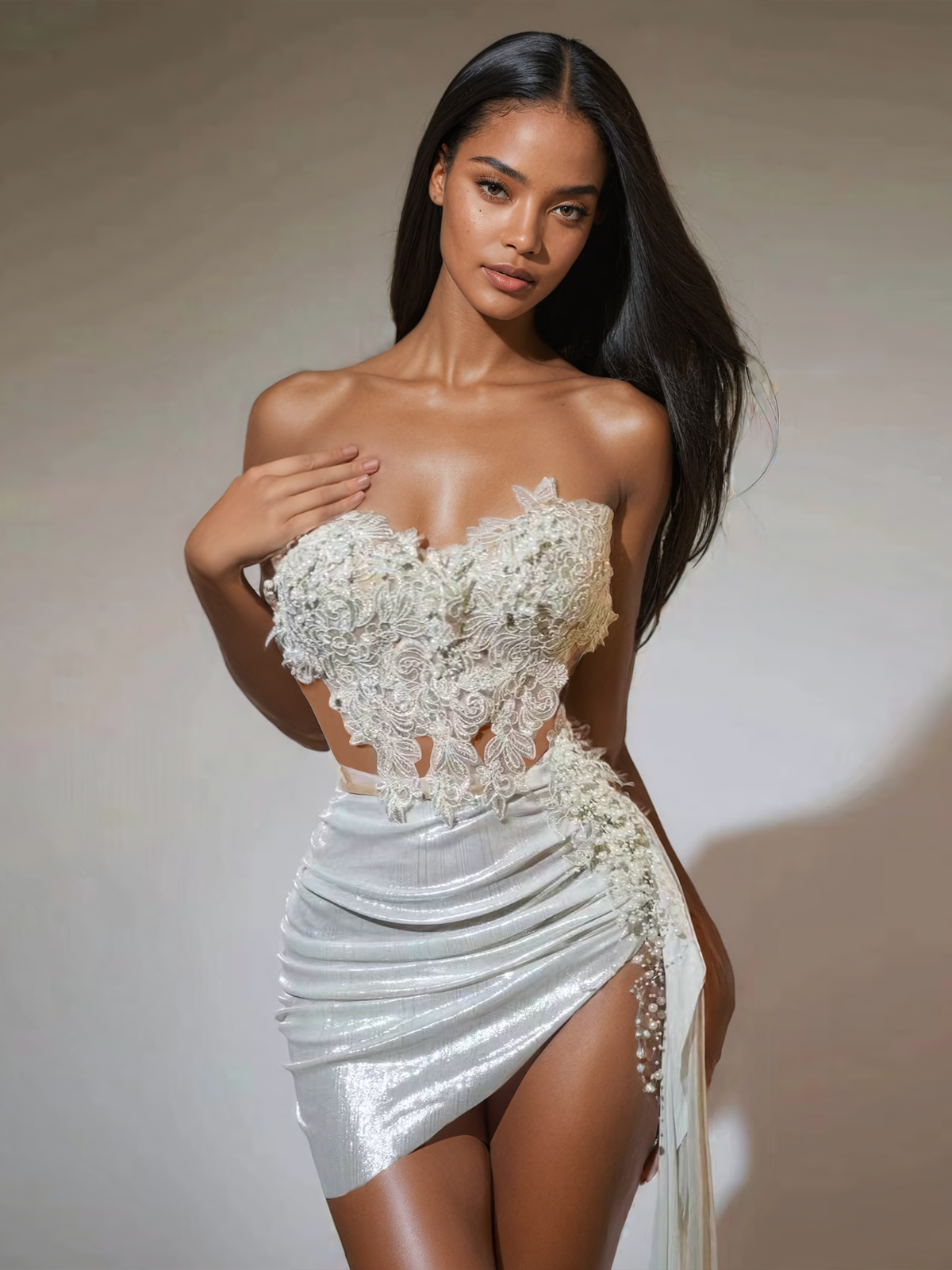 Sofia | Strapless Ruched Skirt Set