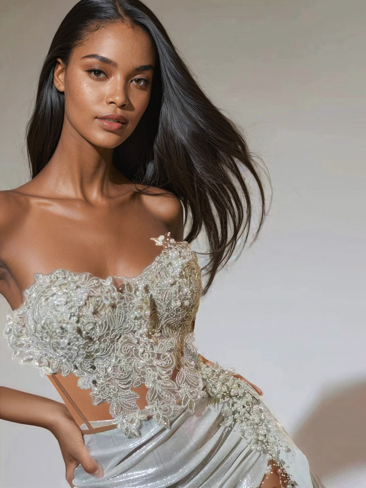 Sofia | Strapless Ruched Skirt Set