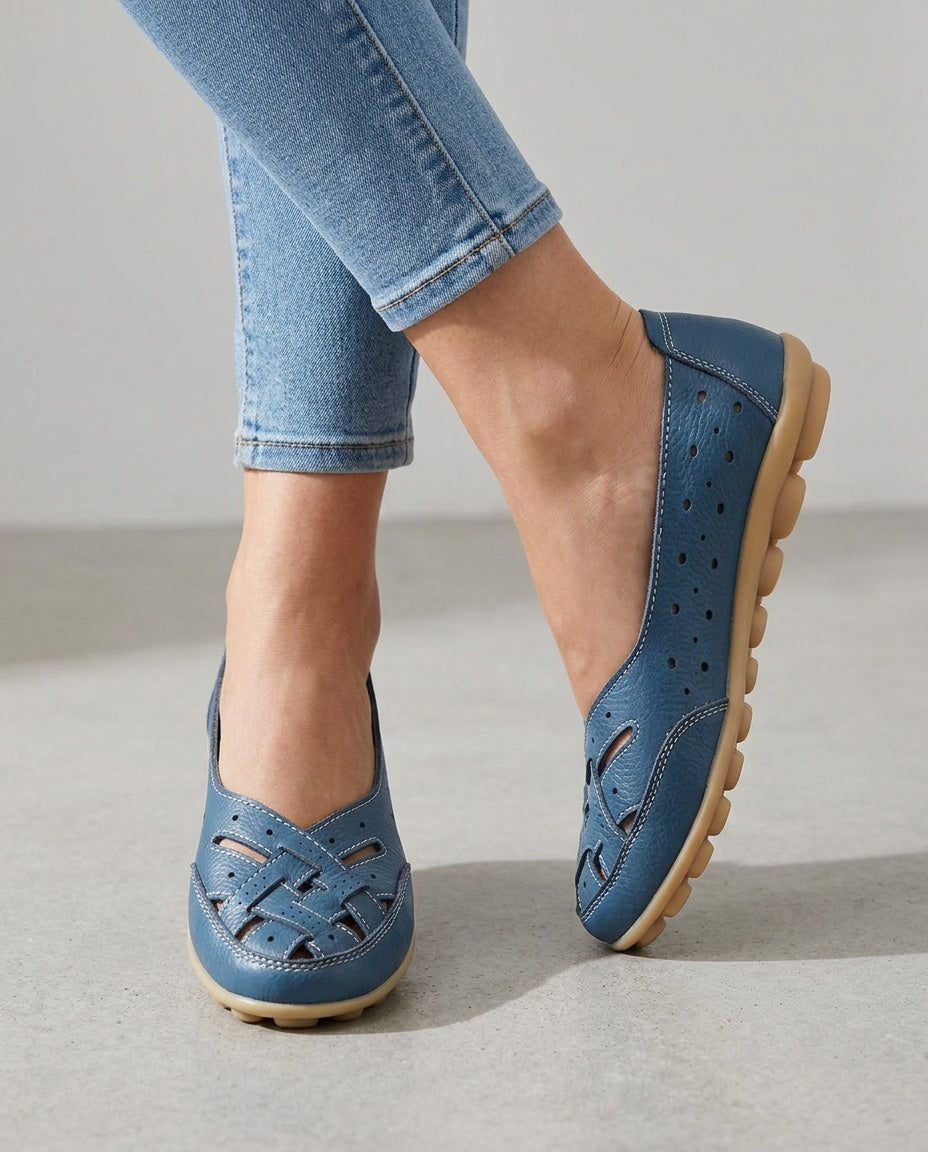 Amara | Perforated Leather Loafers