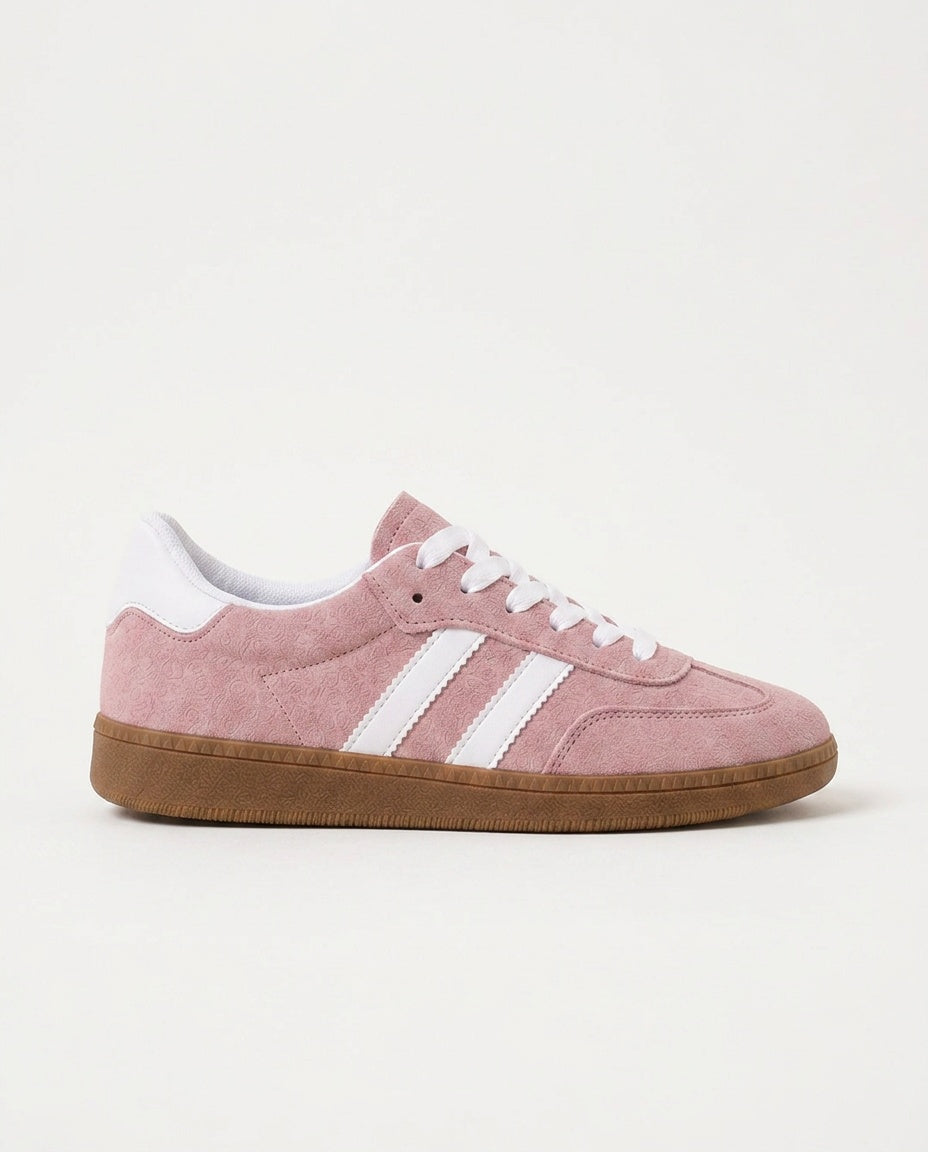 Soraya | Retro Striped Low-Top Lace-Up Sneakers