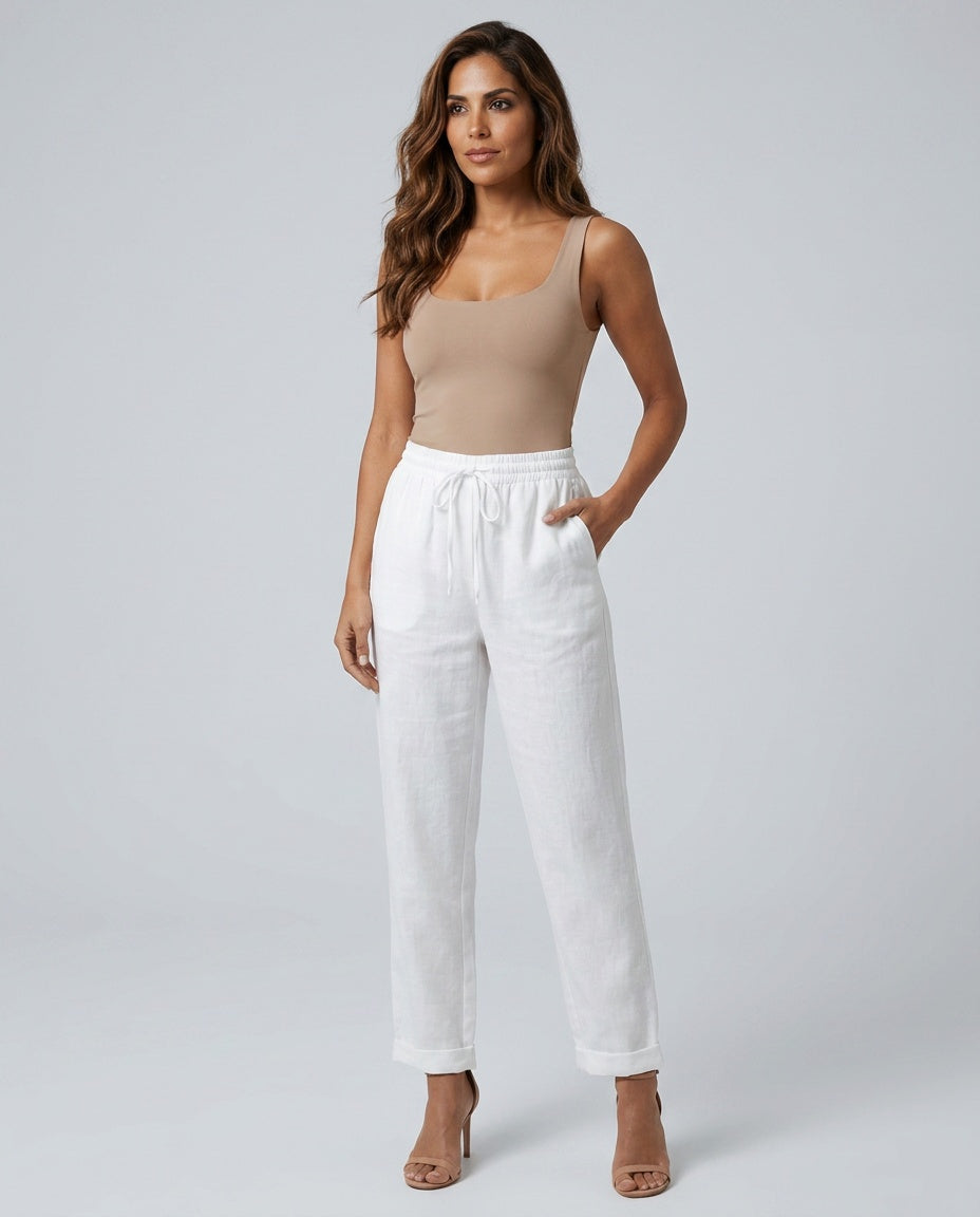 Marley | High Waist Pleated Ankle Trousers