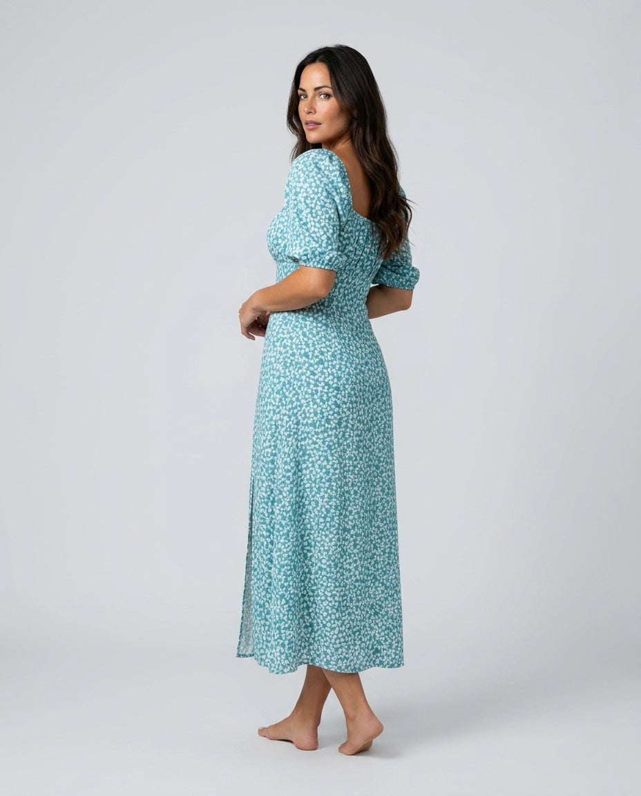 Jimena | Ditsy Floral Print Plus Size Maxi Dress
