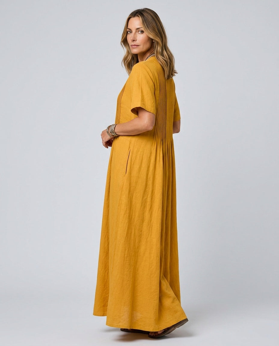 Plisse | Flowy Pleated Midi Dress