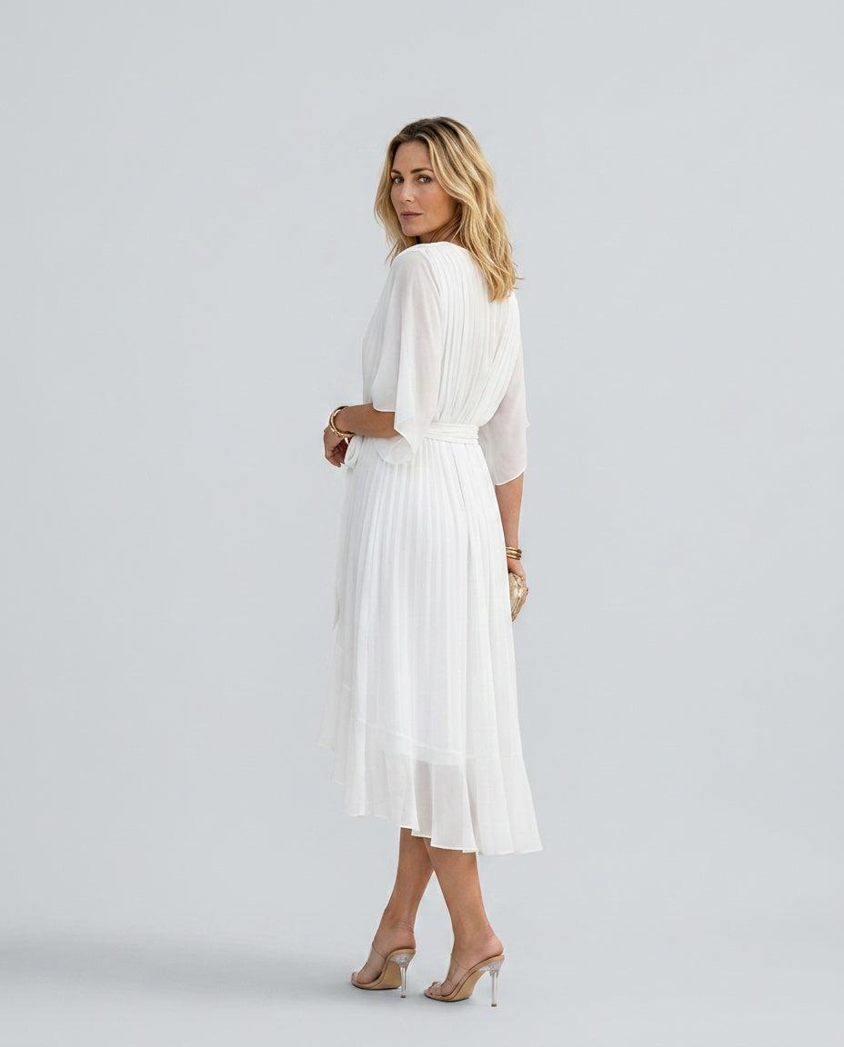 Senna | V-Neck Flowy Midi Dress