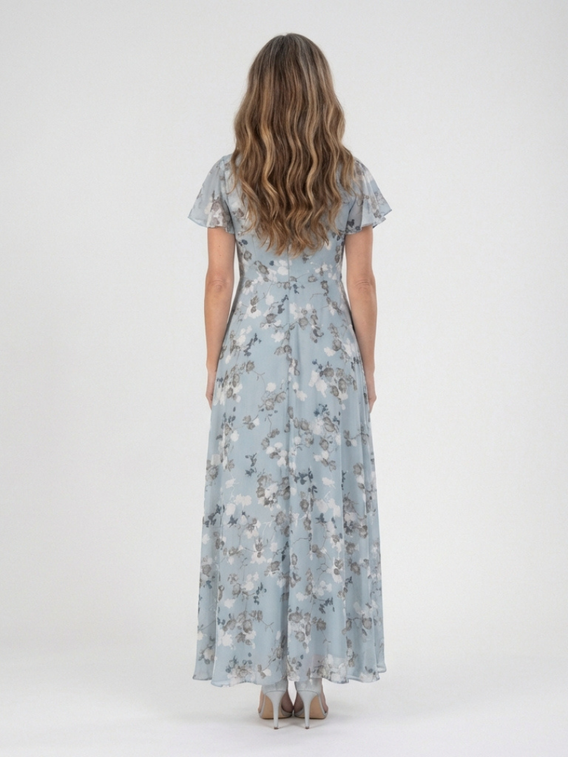 Liora | Floral Chiffon-Look Maxi Dress