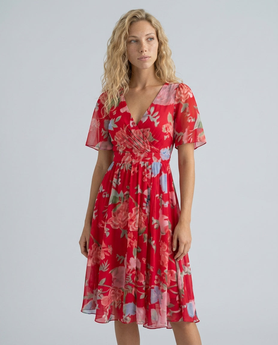 Bianca | Floral Print Midi Dress