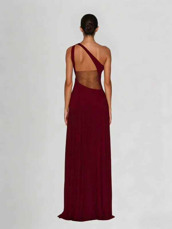 Thea | One-Shoulder Side Split Maxi Dress