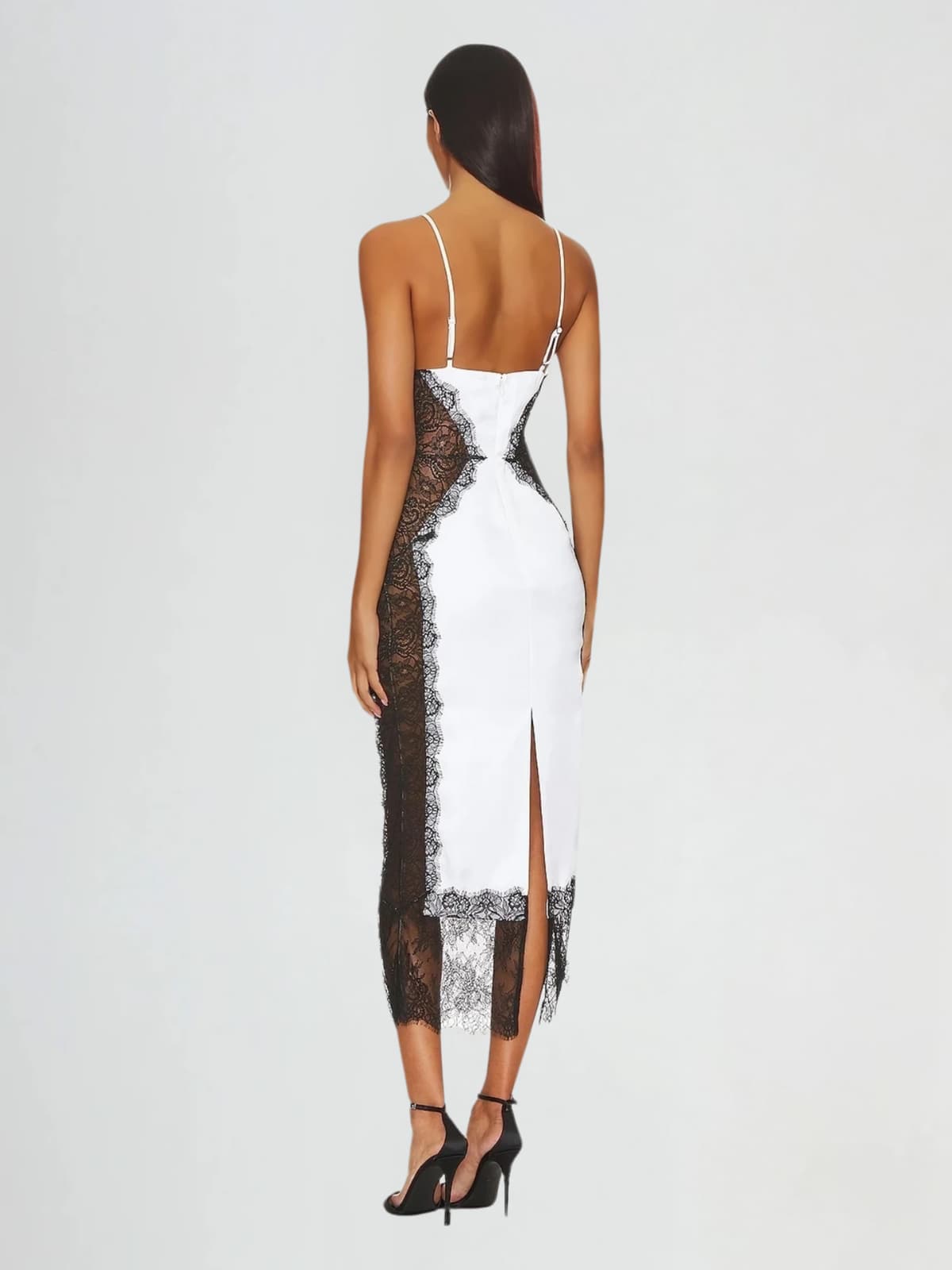 Adriana | Spaghetti Strap Lace Midi Dress