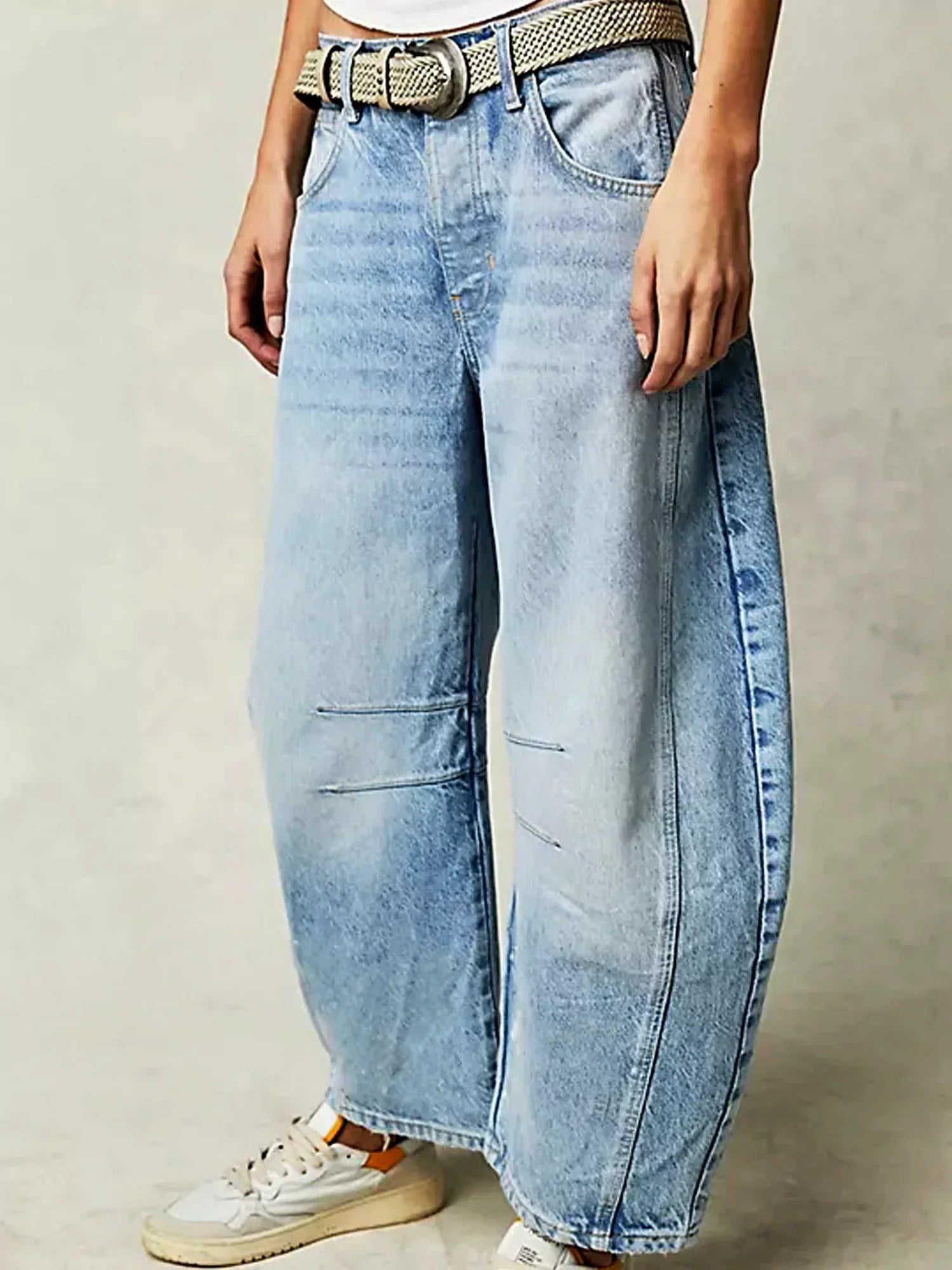 Elisa | High Waist Barrel Leg Jeans