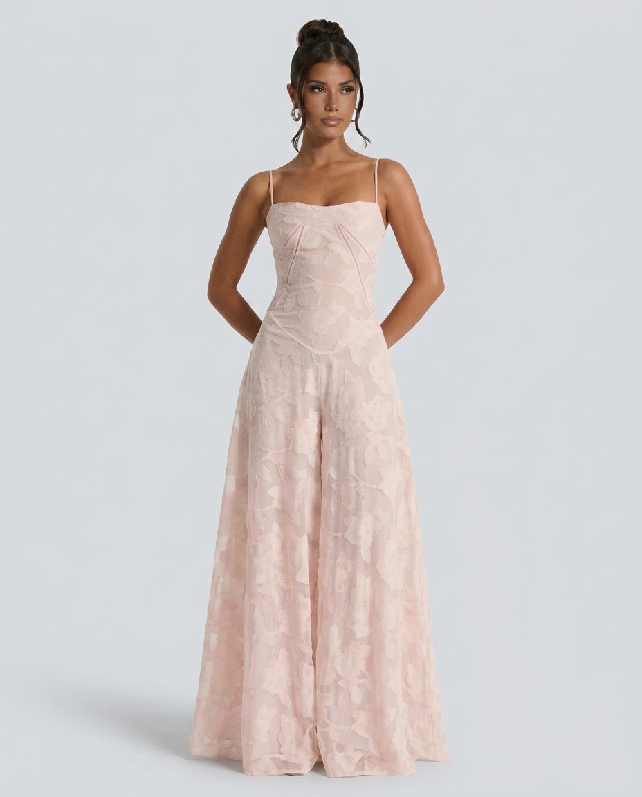 Quinn | Sweetheart Darted Satin-Look Maxi Dress