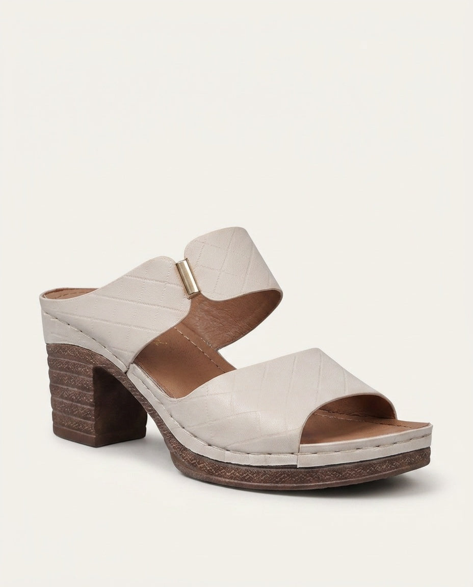 Maeve | Open Toe Block Heel Leather Sandals