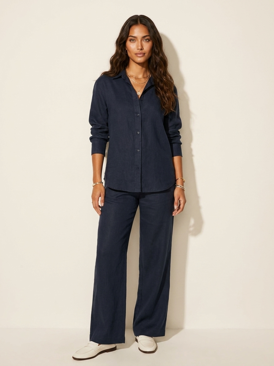 Ottavia | Lightweight Blouse & Wide-Leg Trouser Co-ord Set