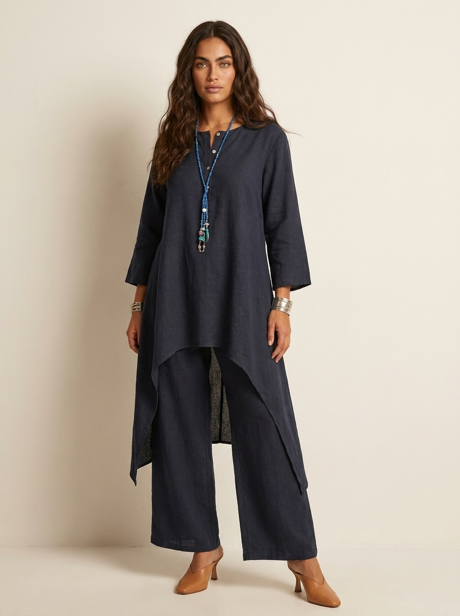 Soraya | Linen-Look Wide-Leg Co-ord Set