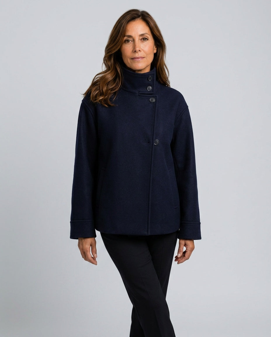 Ellie | Oversized Short Wool-Blend Coat