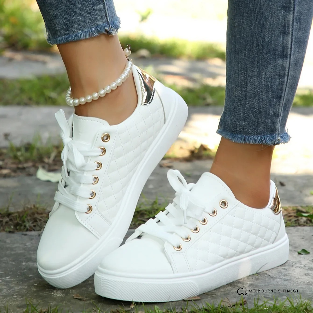 Imogen | Quilted Low-Top Sneakers with Cushioned Sole