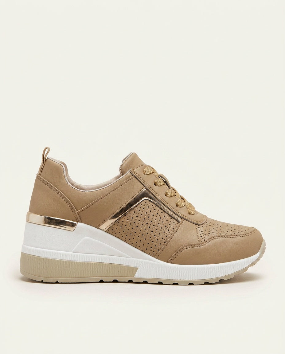 Vivienne | Lace-Up Cushioned Platform Sneakers