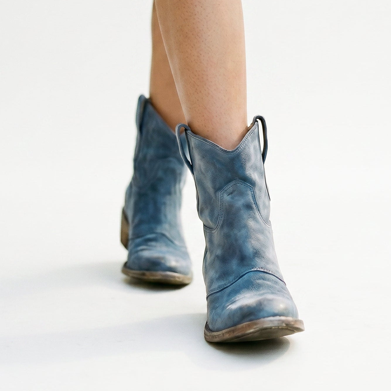 Sabine | Vintage Faux Leather Ankle Boots