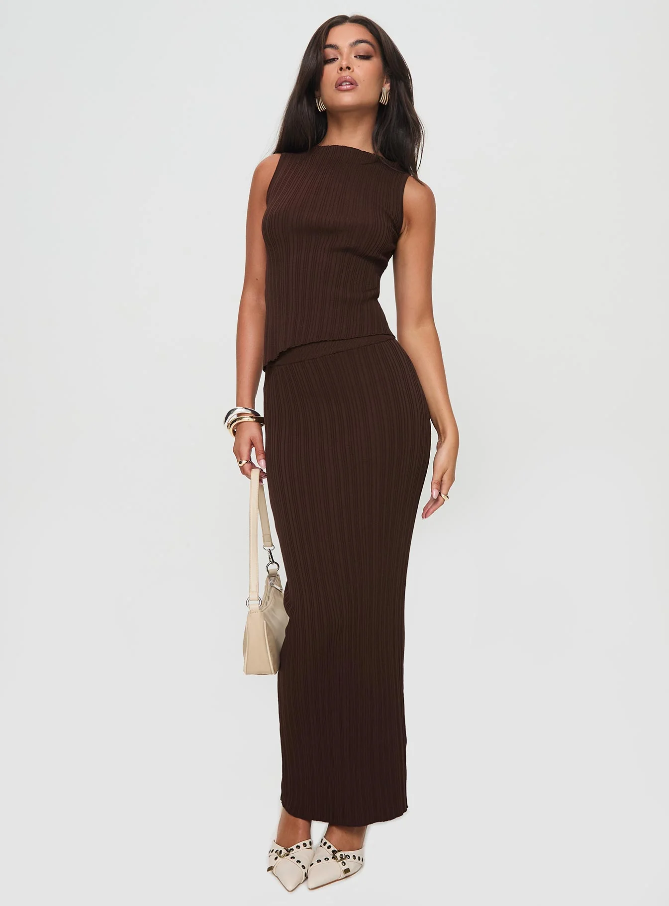 Mirelle | Ribbed Asymmetrical Two-Piece Set