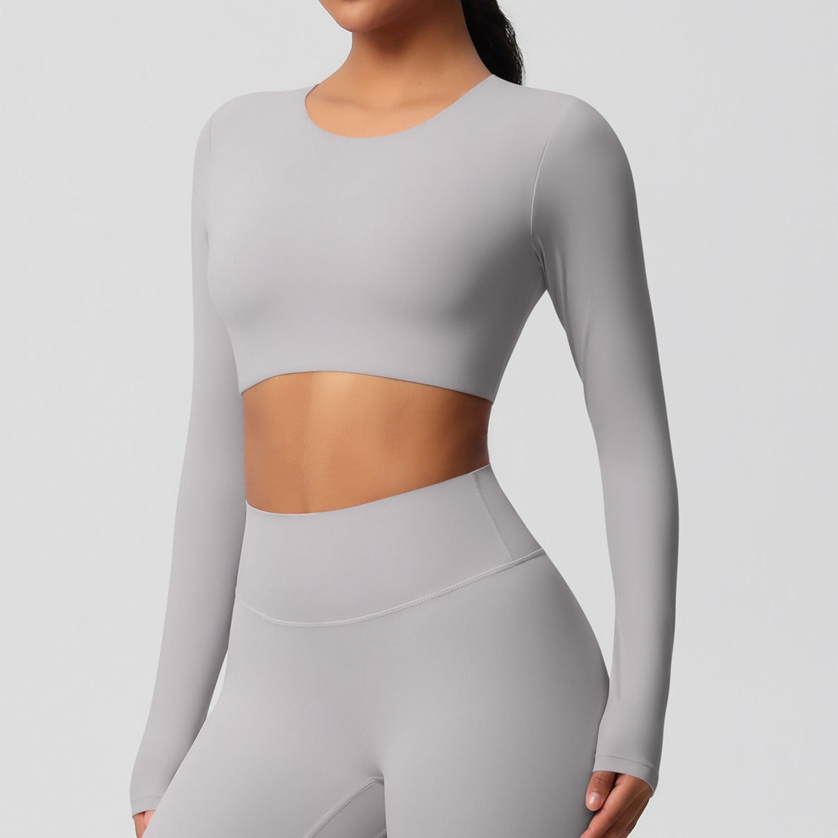 Cleona | Long Sleeve Shaping Compression Crop Top