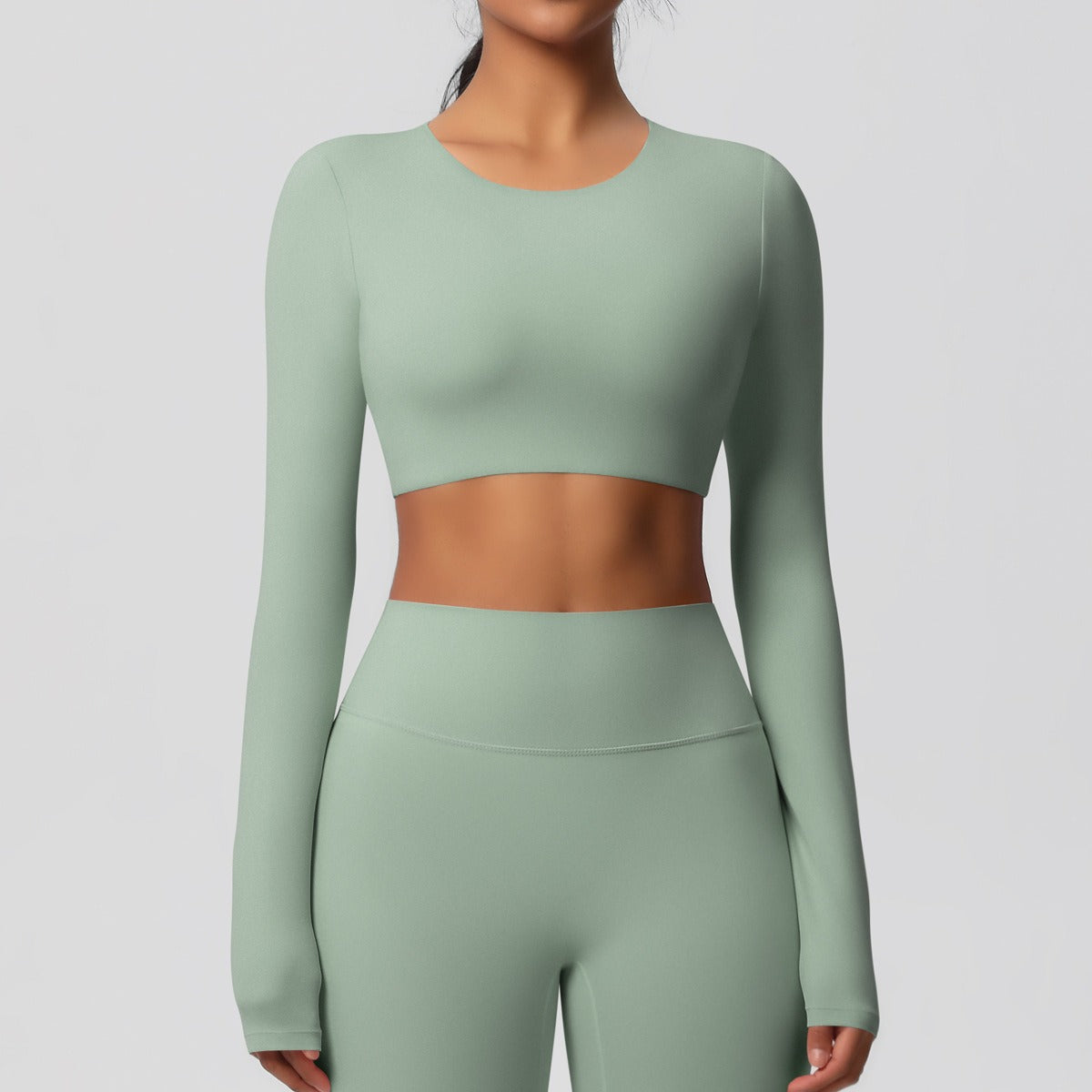 Cleona | Long Sleeve Shaping Compression Crop Top
