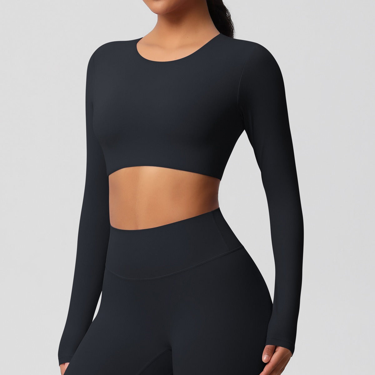 Cleona | Long Sleeve Shaping Compression Crop Top