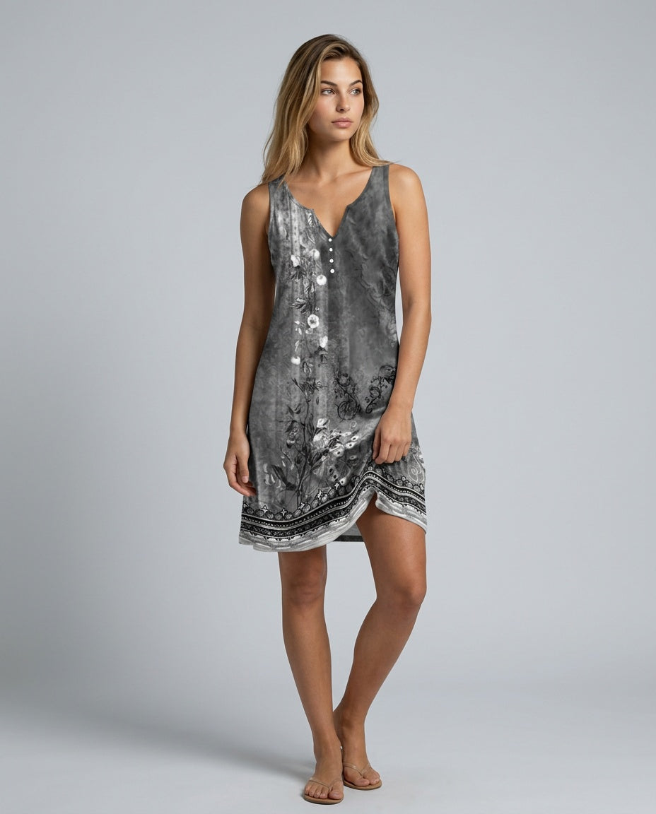 Billie | Sleeveless Floral Print Casual Mini Dress