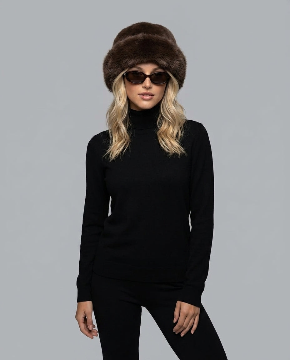 Windproof Faux Fur Beanie with Ear Coverage
