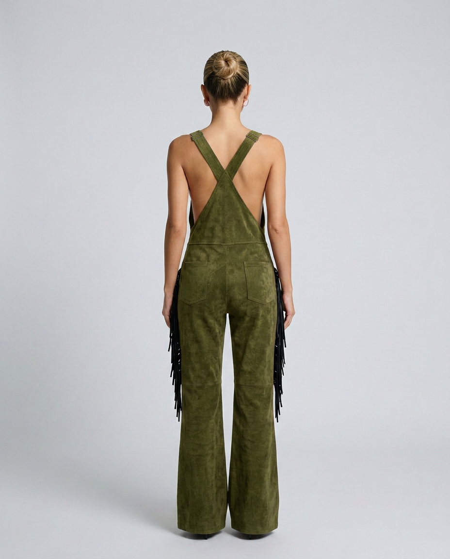 Valnera | Western Fringe Flared Overalls
