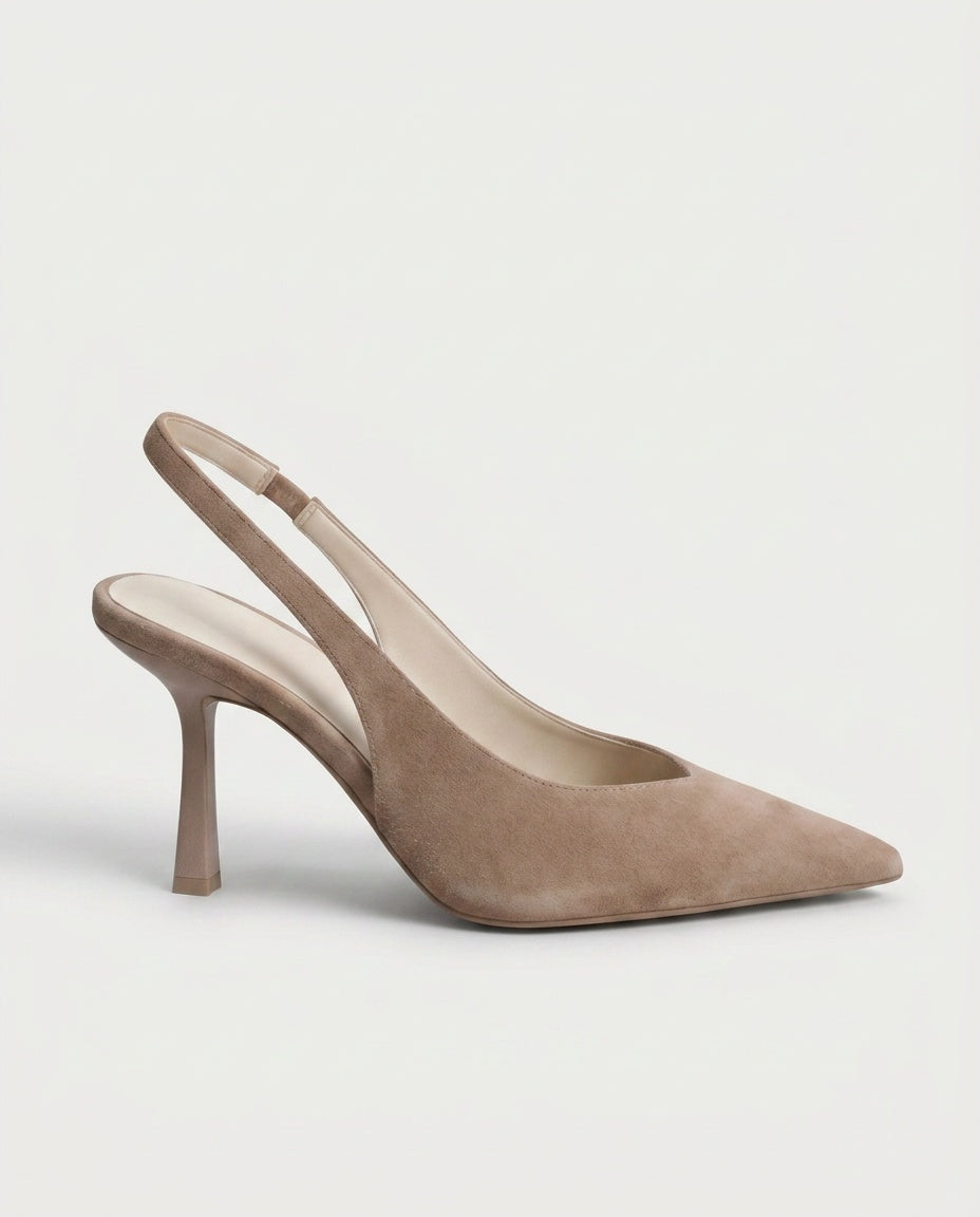 Sienna | Leopard Print Pointed Toe Slingback Block Heels