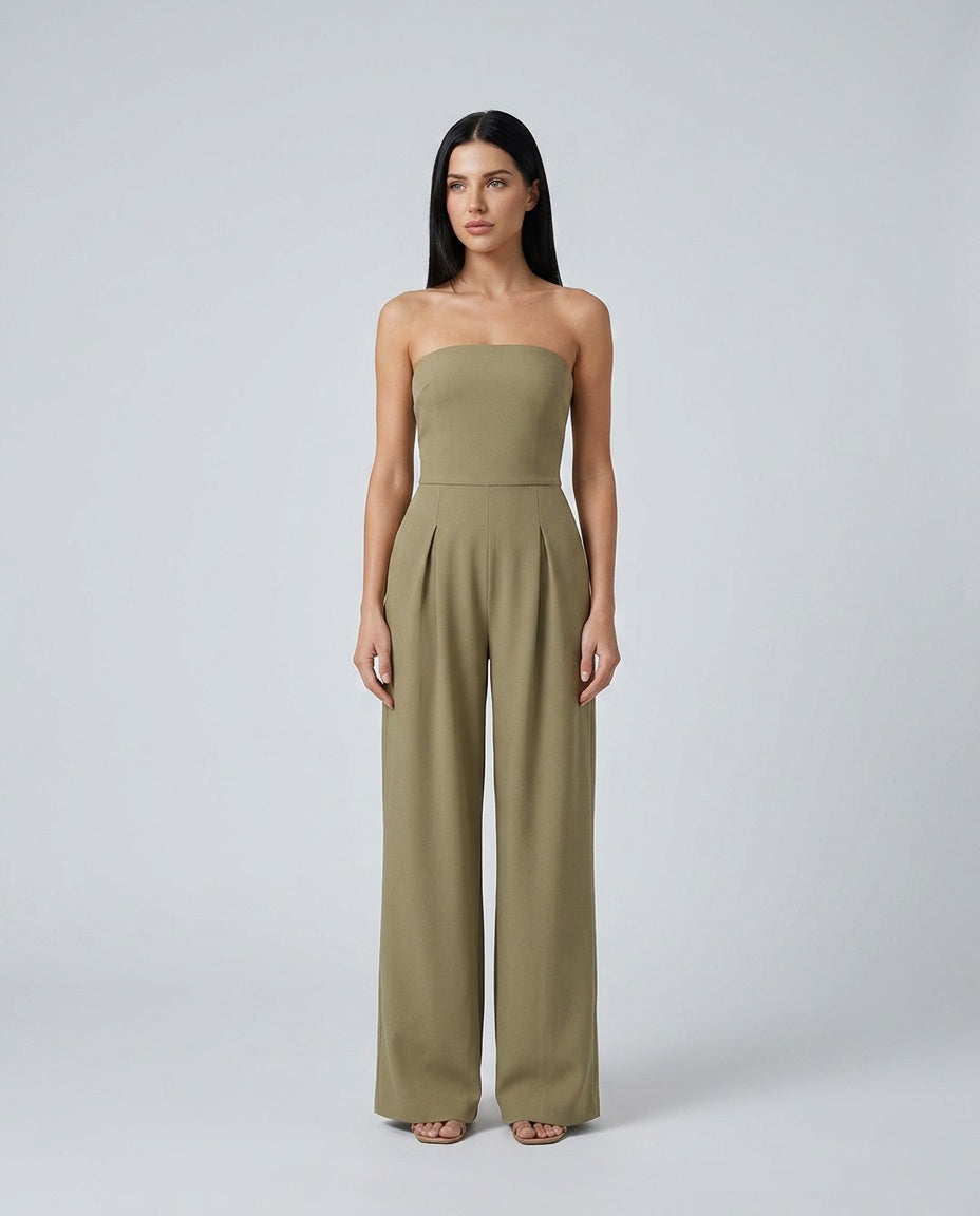 Mariana | Strapless Straight Leg Jumpsuit