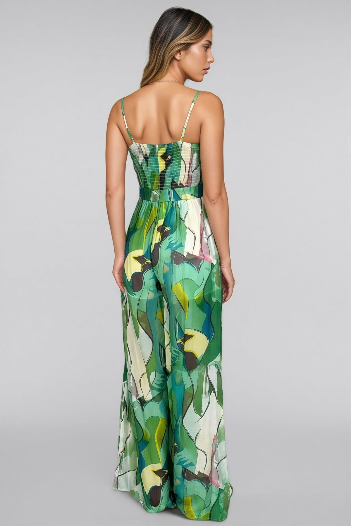 Paola | Halter Bow Printed Jumpsuit