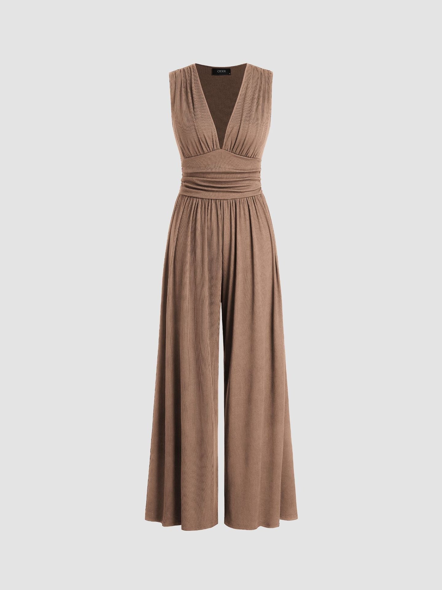 Rocio | Ribbed Sleeveless Wide Leg Jumpsuit