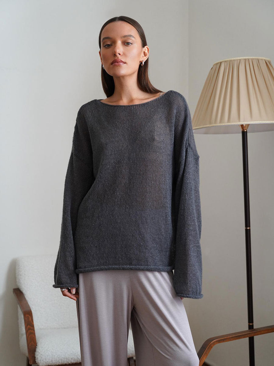 Mabel | Cropped Bell Sleeve Knit Jumper