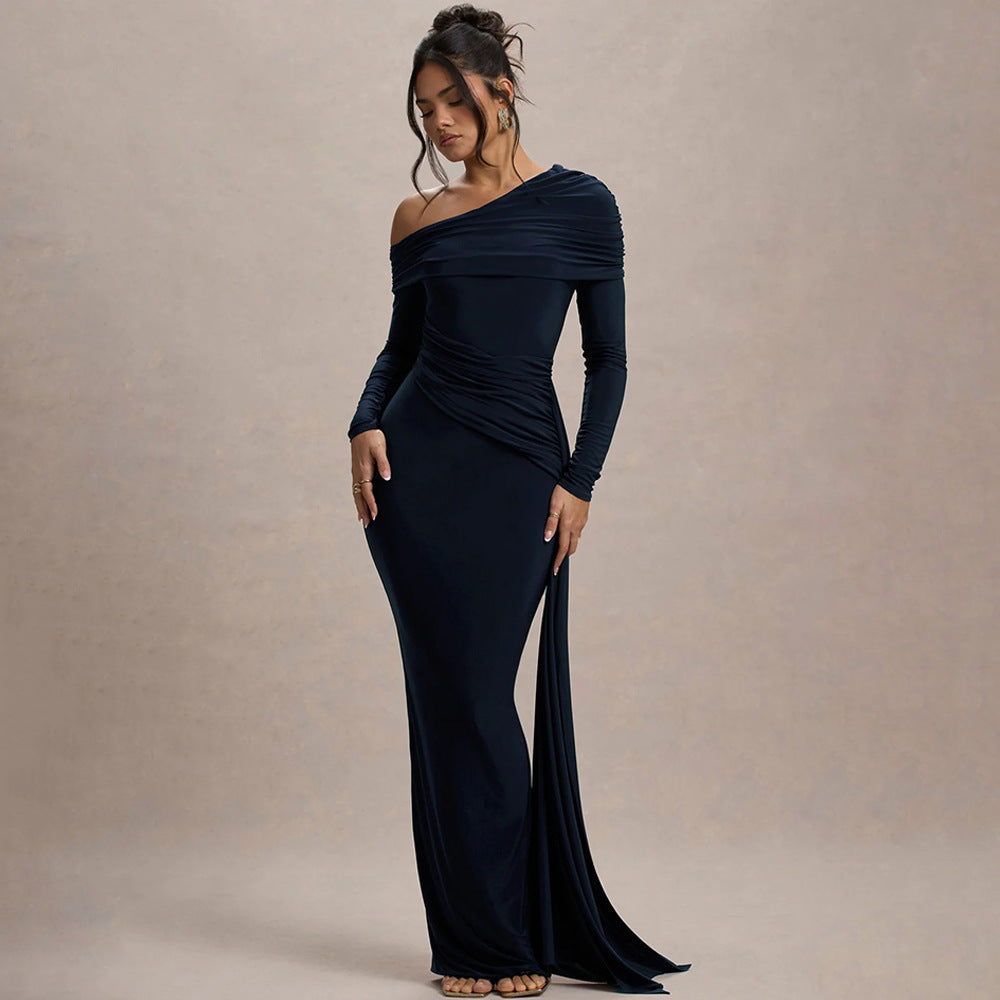 Sloane | One-Shoulder Stretch Maxi Dress