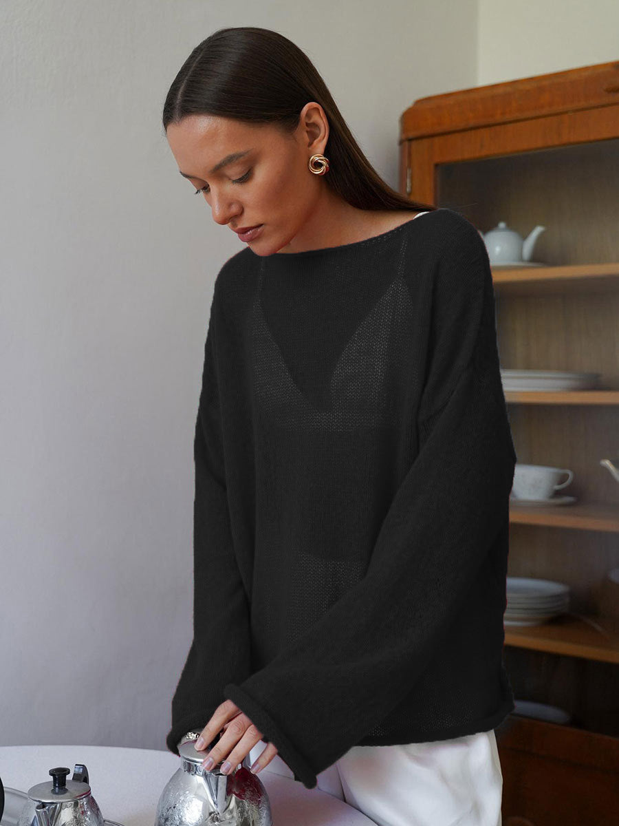 Mabel | Cropped Bell Sleeve Knit Jumper