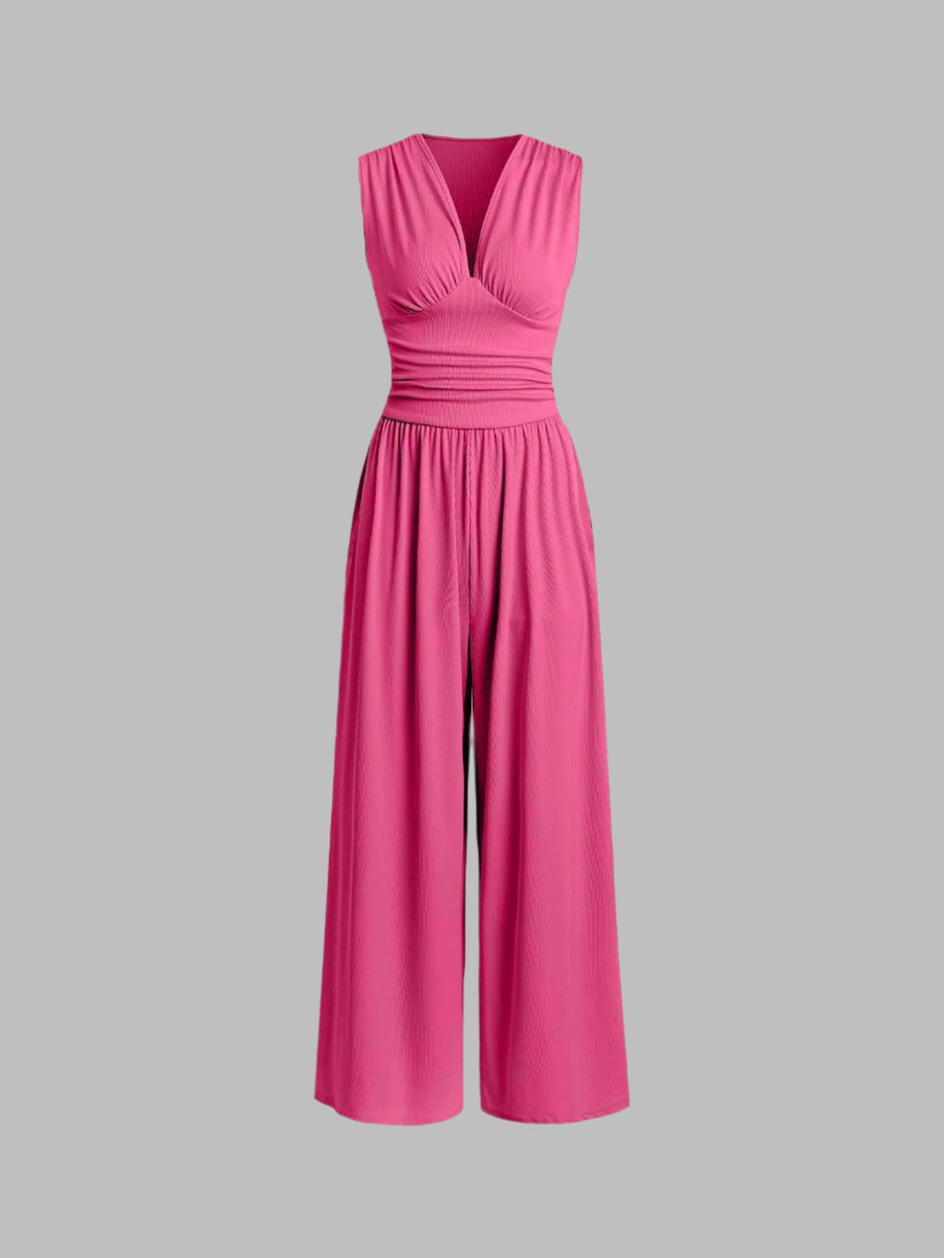 Rocio | Ribbed Sleeveless Wide Leg Jumpsuit