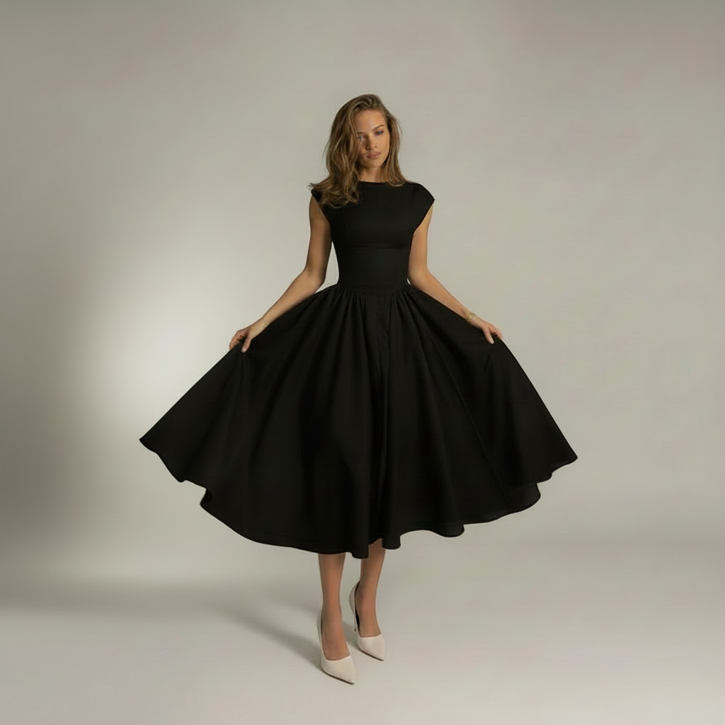 Vienne | Classic A-Line Maxi Dress