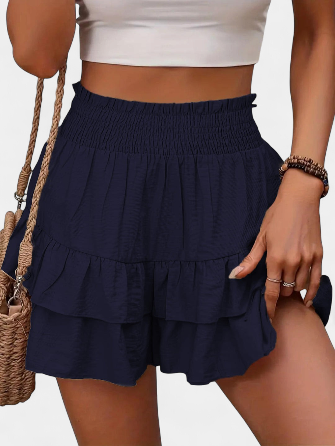 Josie | Tiered Ruffle Boho Skort